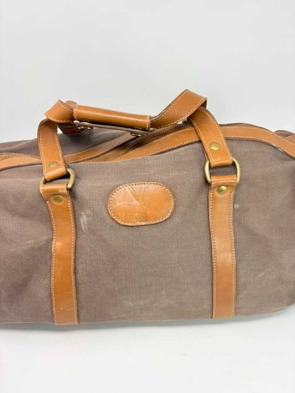 Vintage Ghurka No. 47 Cargo II Duffel Bag Canvas Leather Marley Hodgson USA